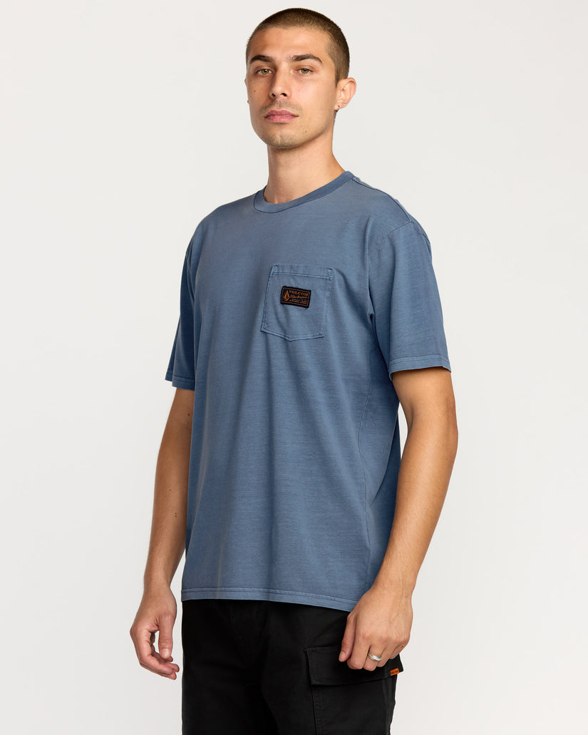 T-Shirt Workwear Certified Pocket - Blue Wash
