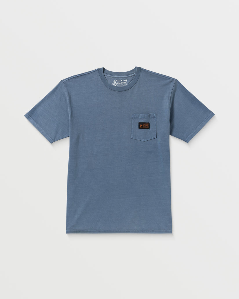 T-Shirt Workwear Certified Pocket - Blue Wash