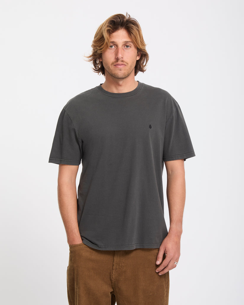 T-shirt Solid Stone - Black