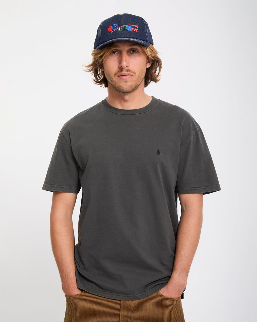 T-shirt Solid Stone - Black