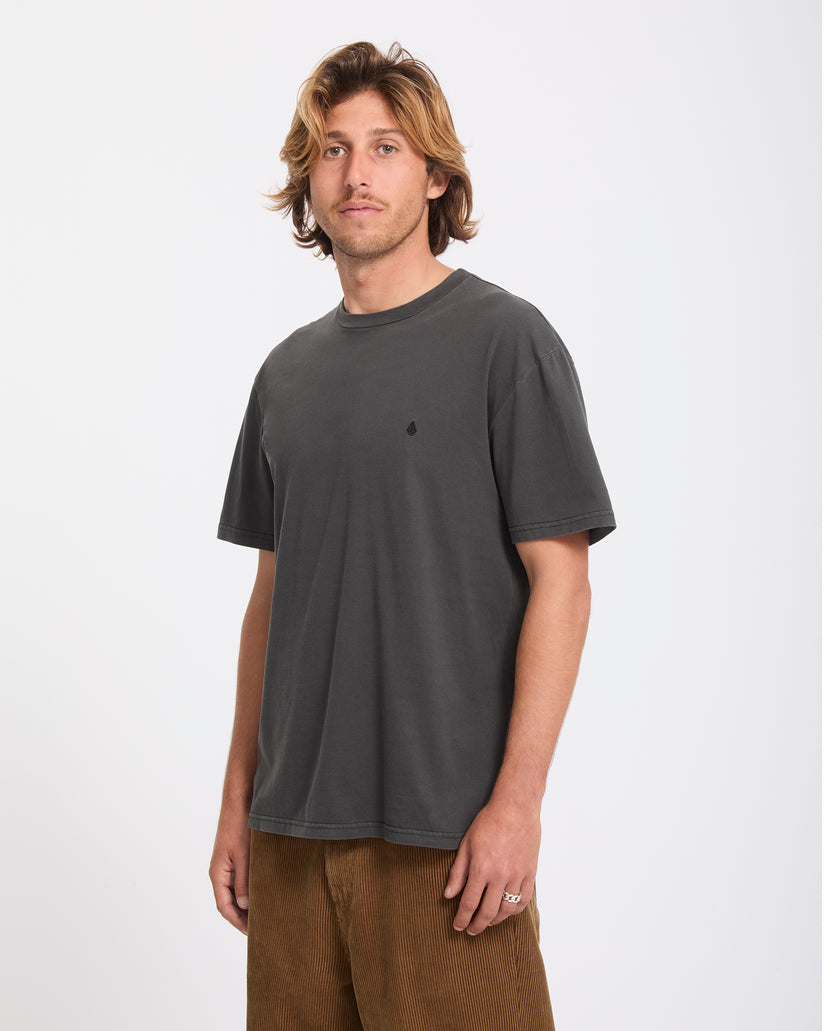 T-shirt Solid Stone - Black