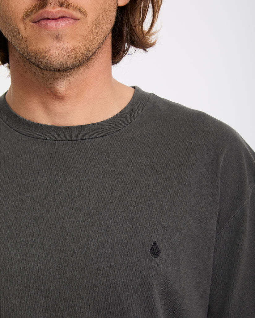 T-shirt Solid Stone - Black