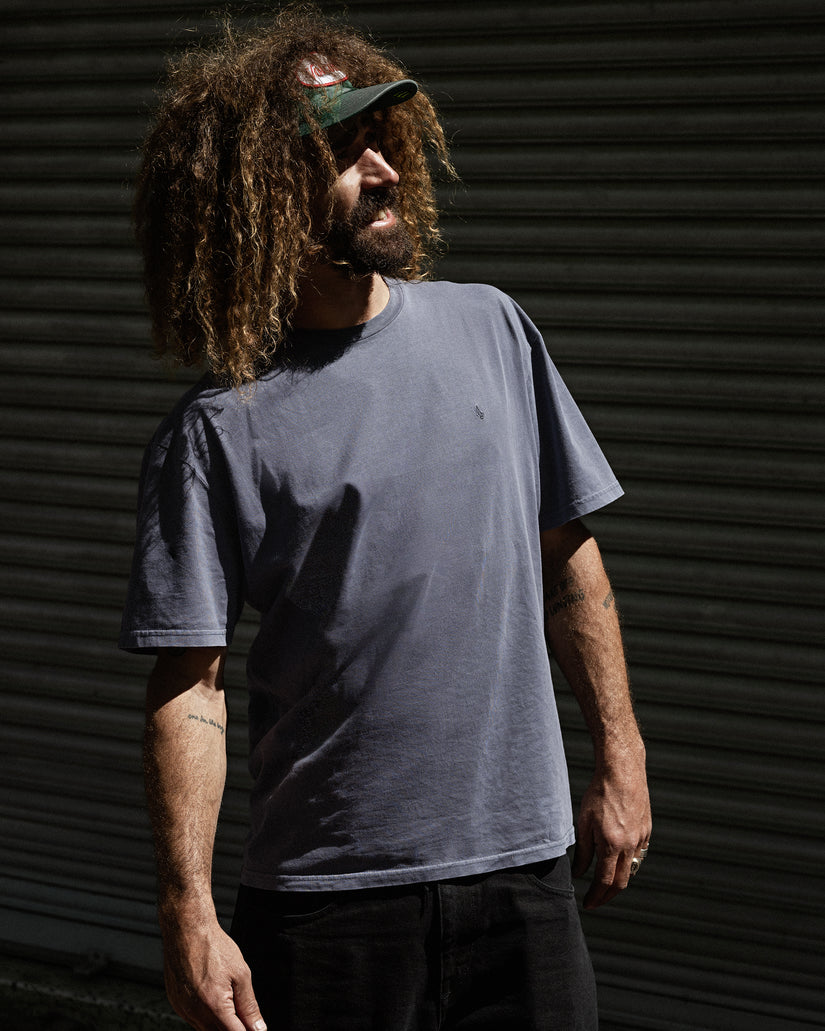 T-shirt Solid Stone - Storm Blue