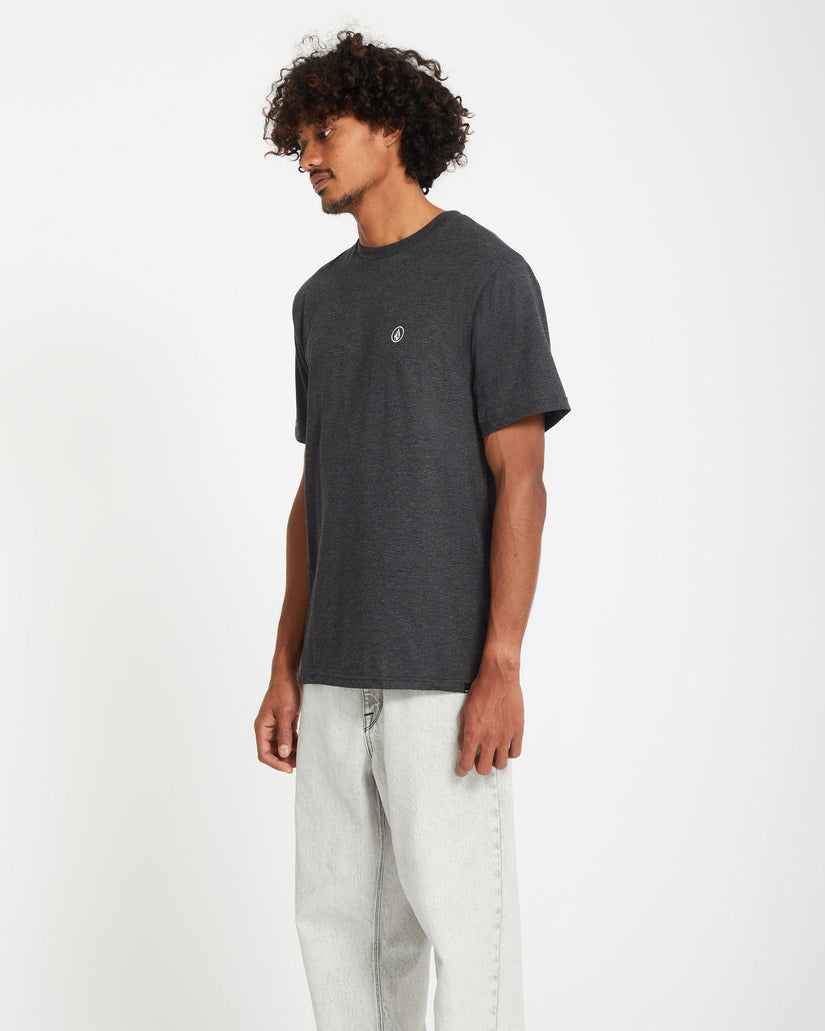 T-shirt Circle Blanks - Heather Black