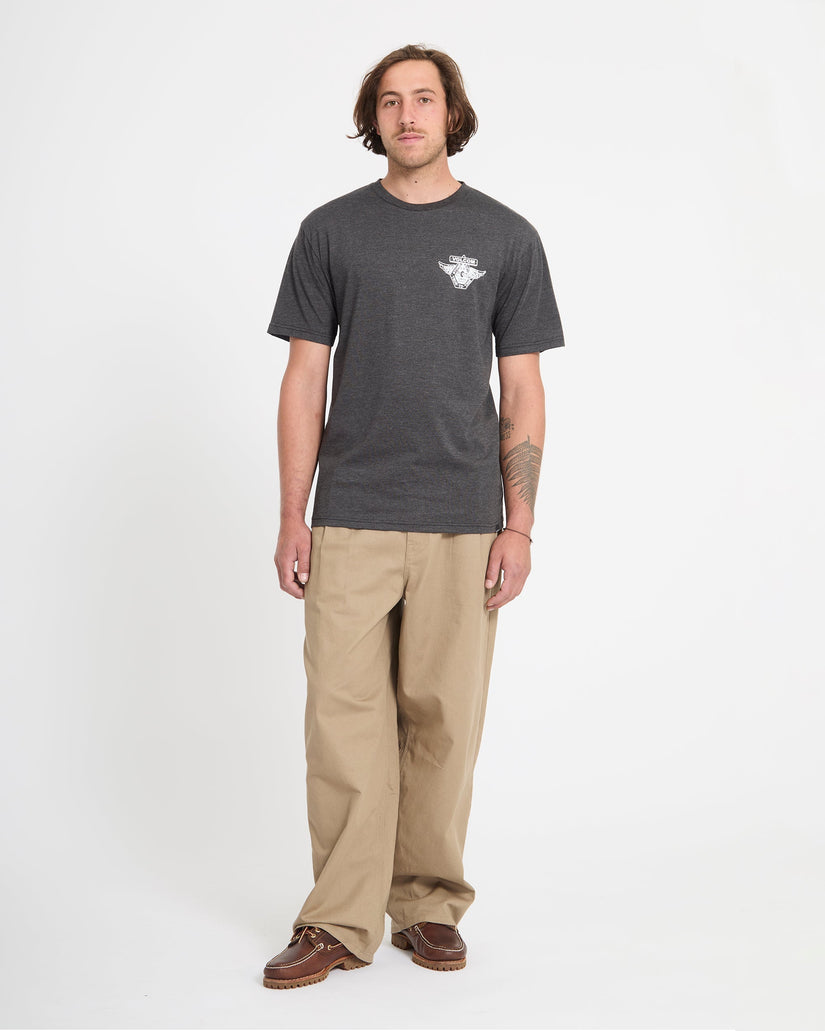 T-shirt Free Wheel - Heather Black