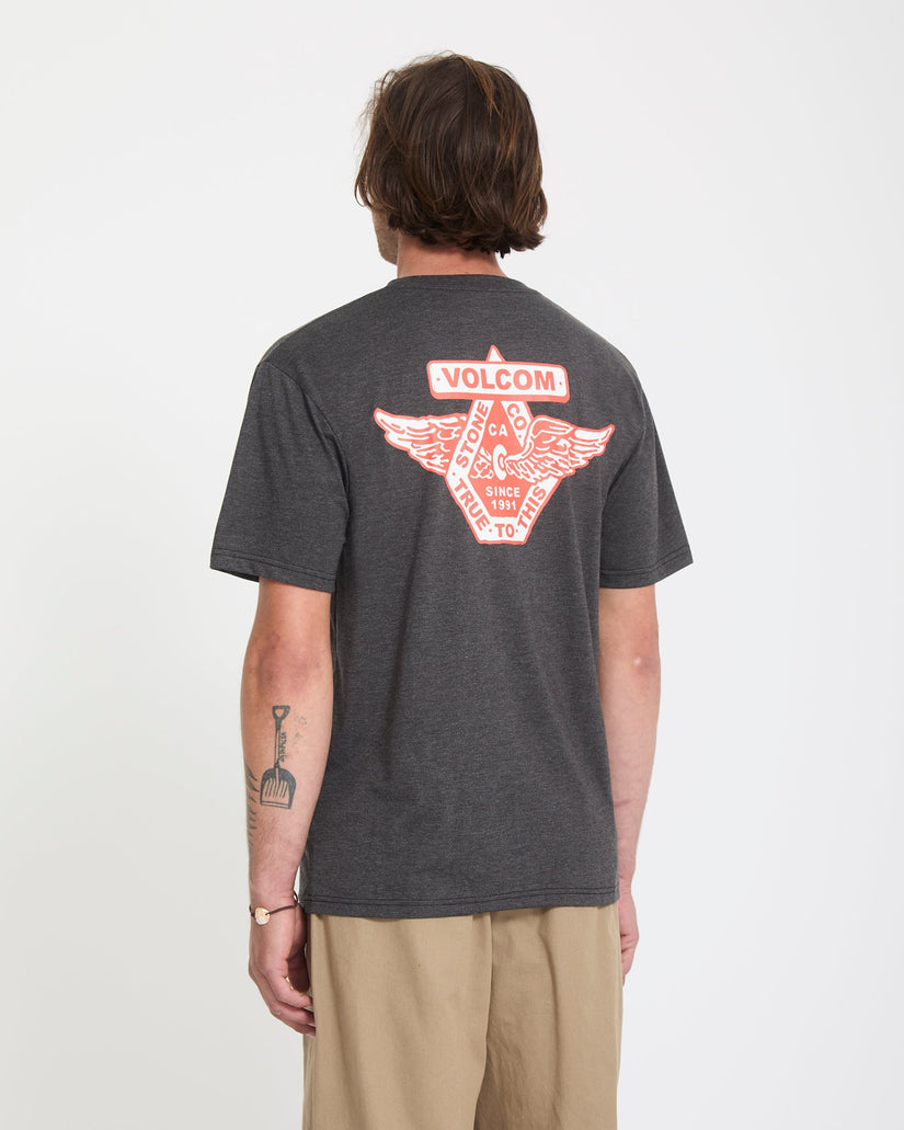 T-shirt Free Wheel - Heather Black