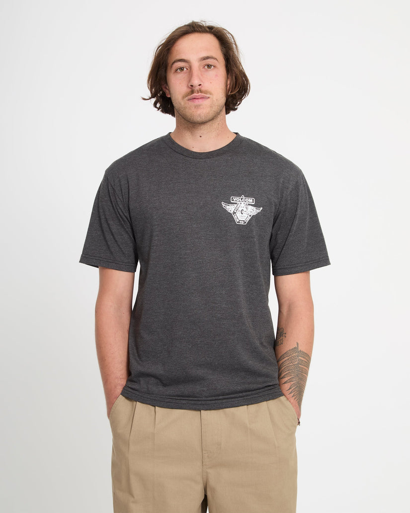 T-shirt Free Wheel - Heather Black