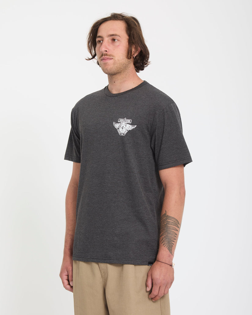 T-shirt Free Wheel - Heather Black