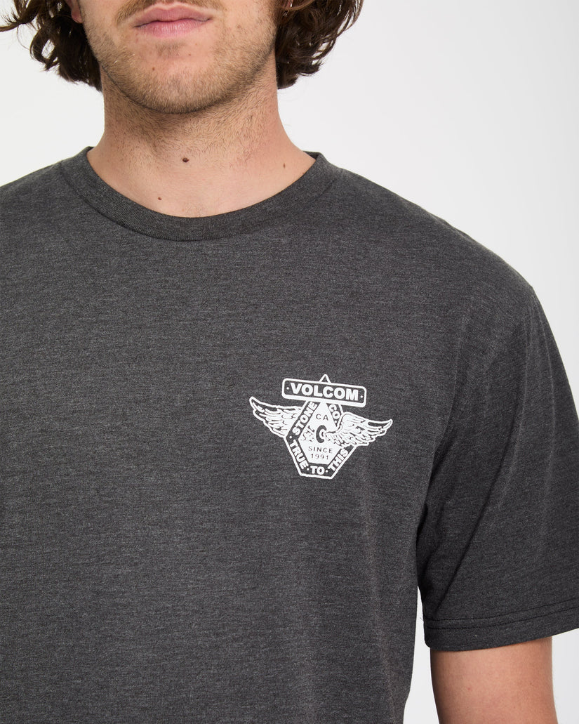 T-shirt Free Wheel - Heather Black