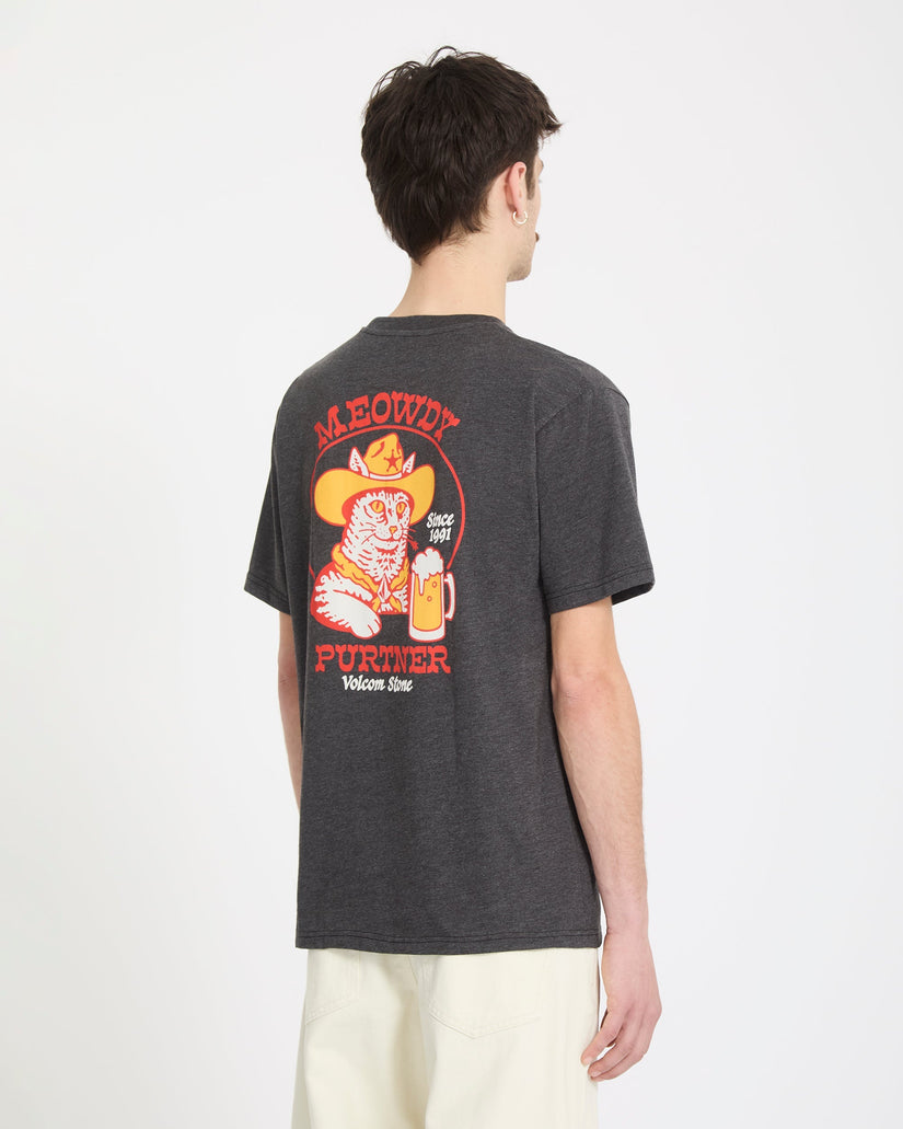 T-shirt Meowdy - Heather Black