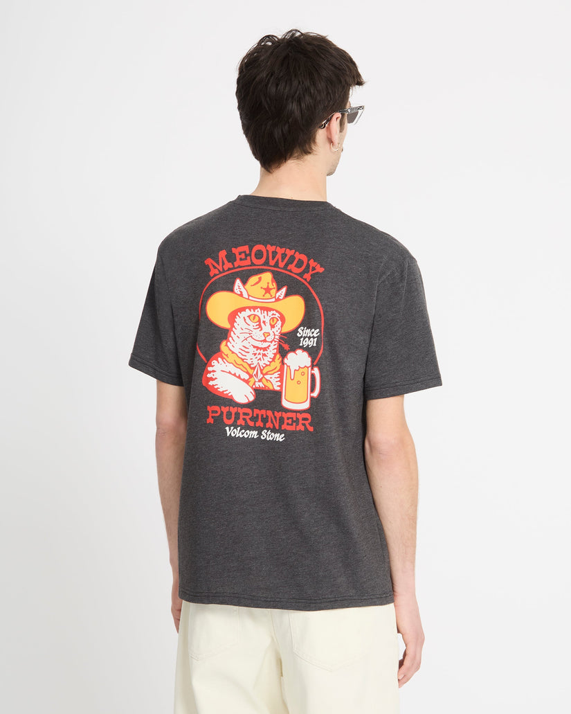 T-shirt Meowdy - Heather Black
