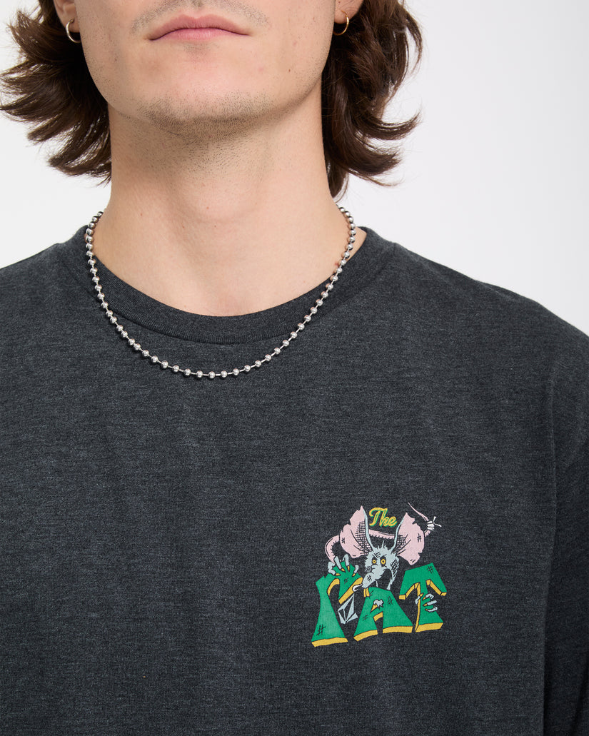 T-shirt Tipsy Rat - Heather Black