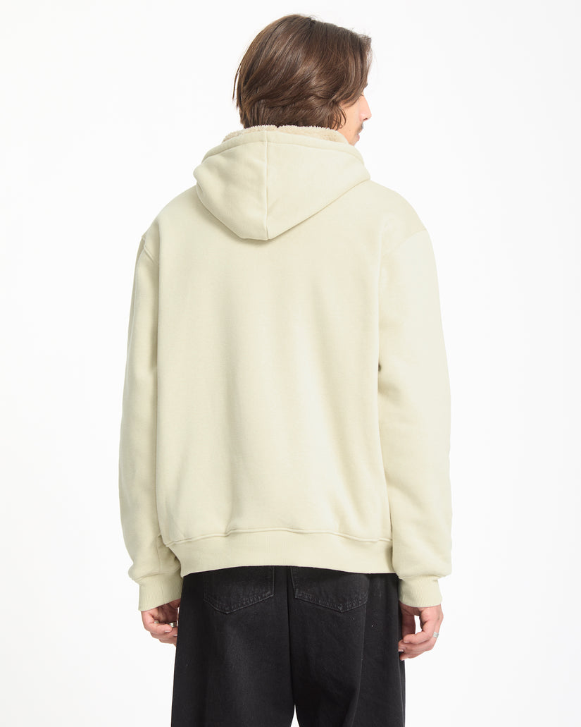 Sweat À Capuche Zippé Single Stone - Light Beige