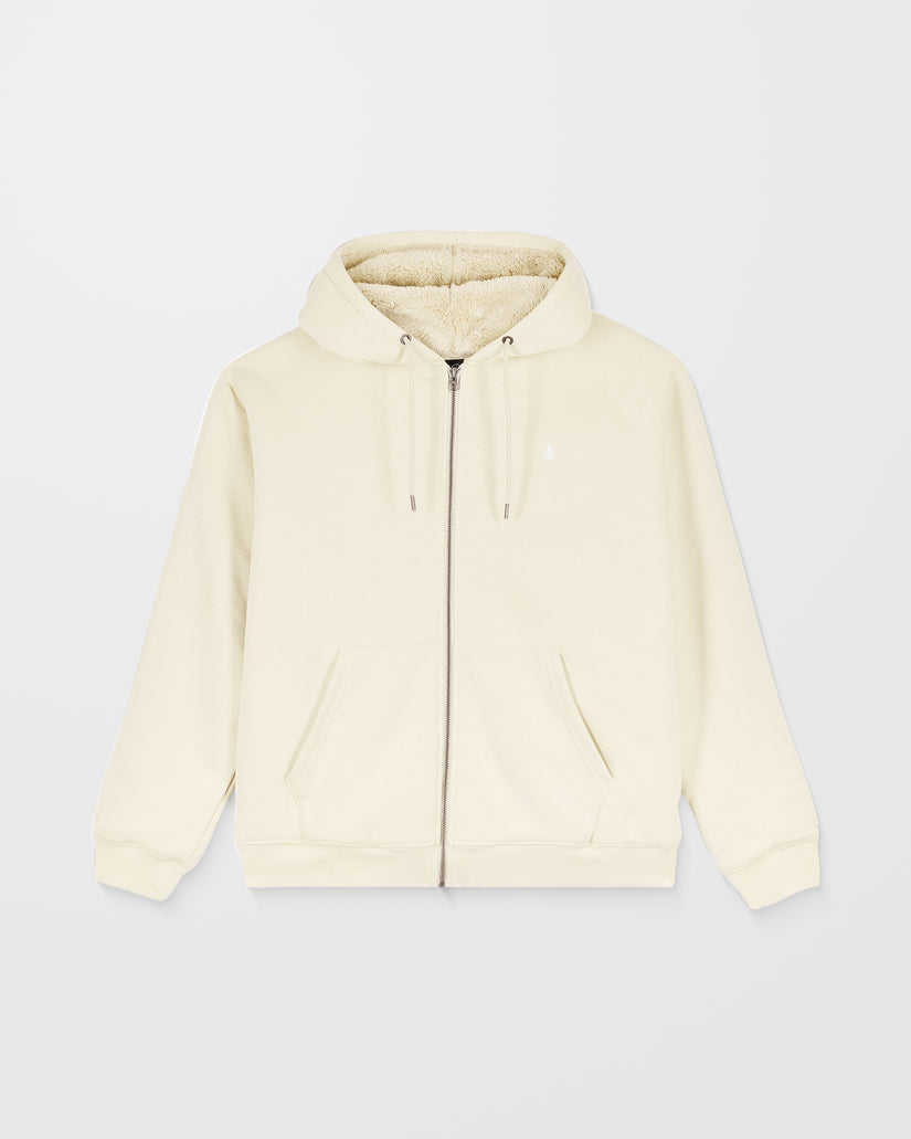 Sweat À Capuche Zippé Single Stone - Light Beige