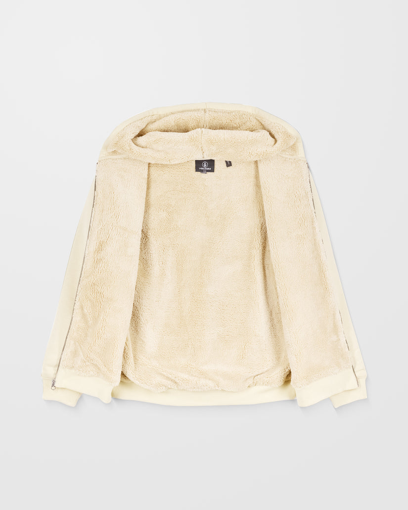Sweat À Capuche Zippé Single Stone - Light Beige