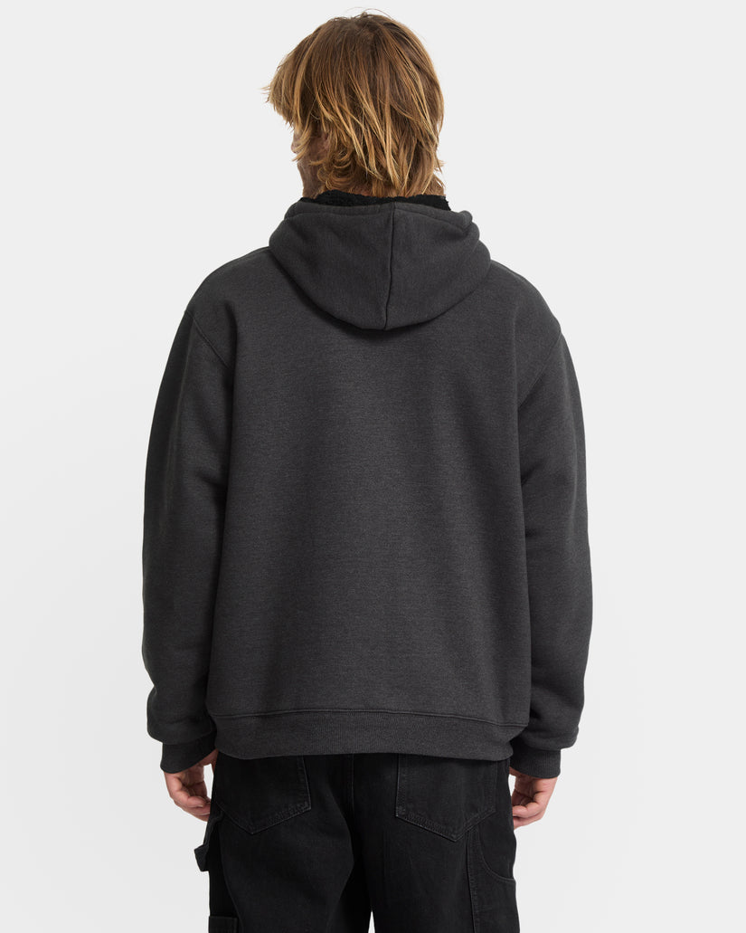 Sweat à capuche sherpa Single Stone - Heather Black
