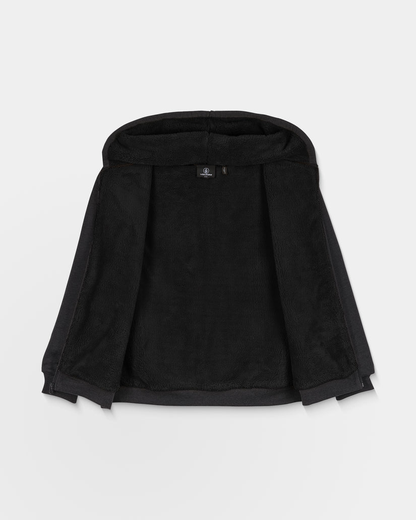 Sweat à capuche sherpa Single Stone - Heather Black