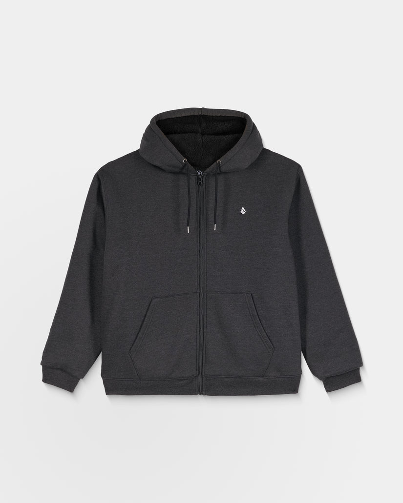 Sweat à capuche sherpa Single Stone - Heather Black