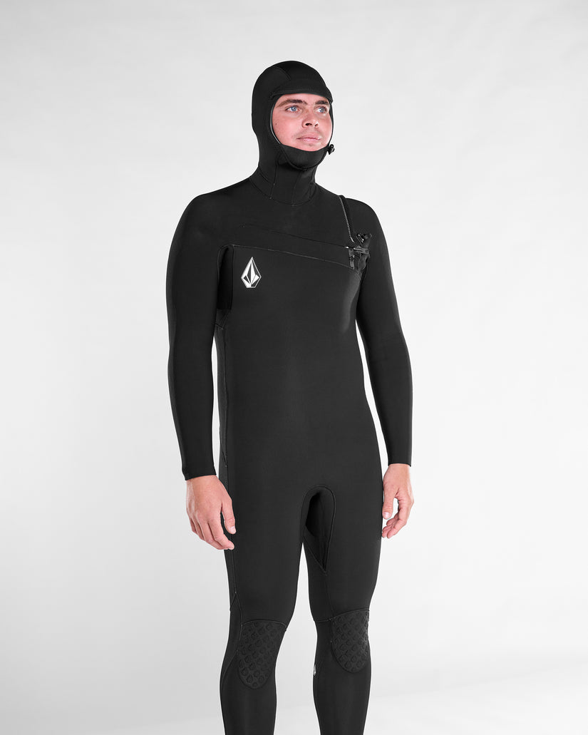 Combinaison de surf Modulator à capuche 4/3Mm zippée poitrine - Black