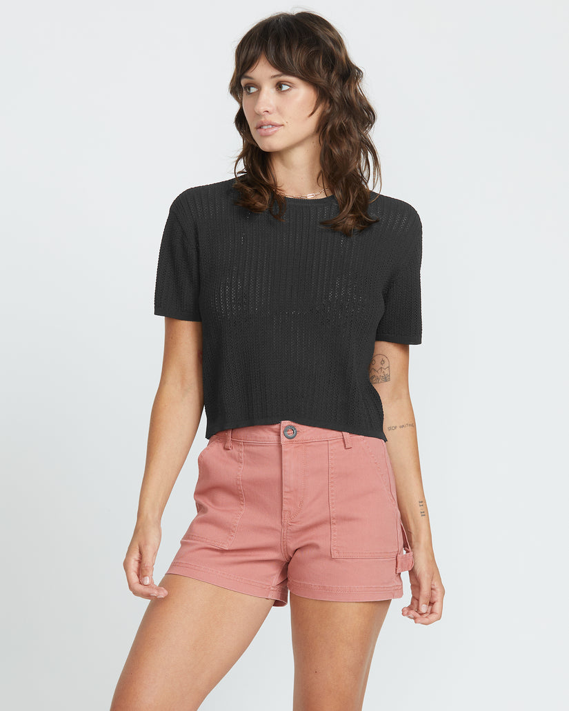 T-shirt Meshy Beach - Black