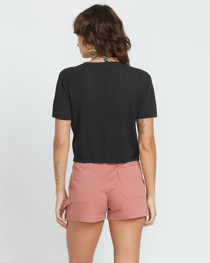 T-shirt Meshy Beach - Black