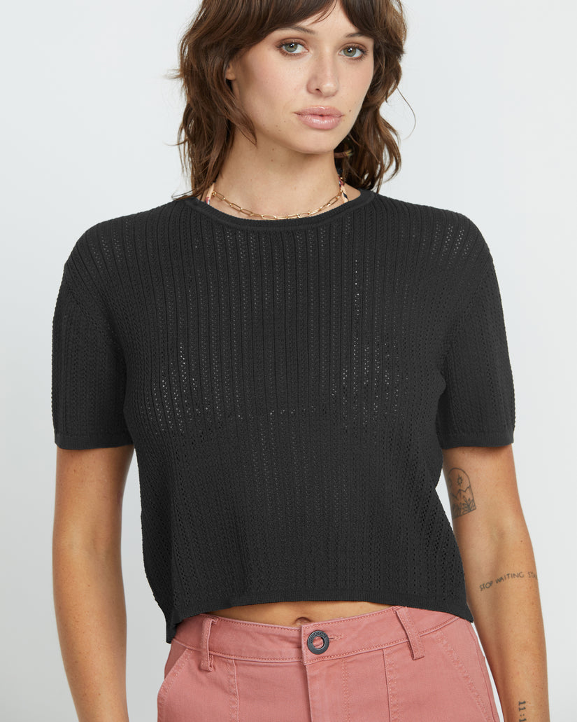 T-shirt Meshy Beach - Black