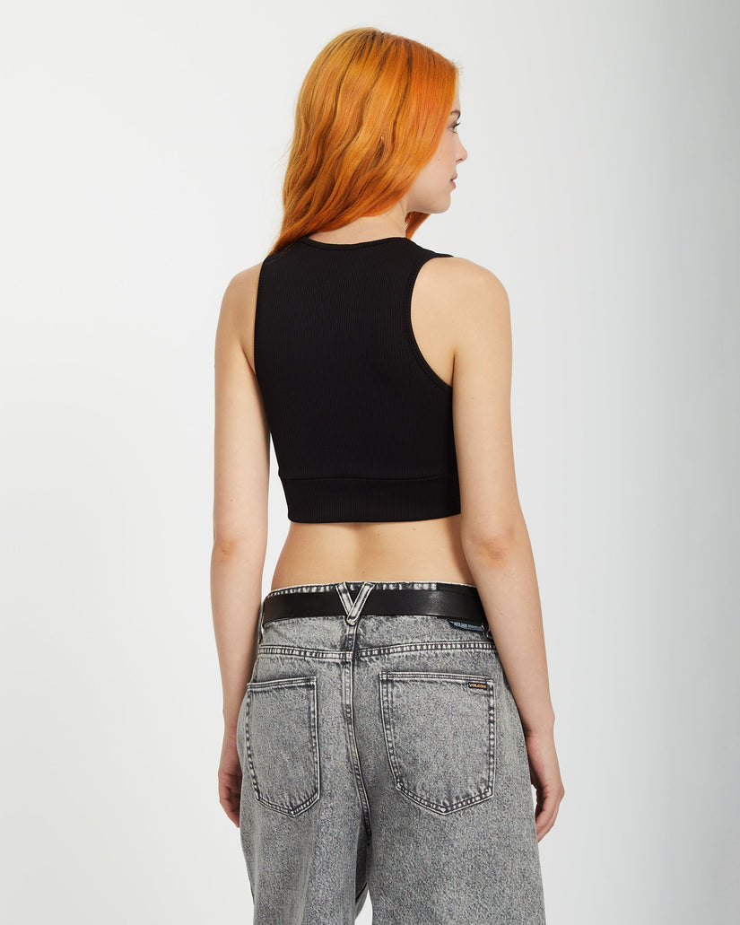 Top côtelé Gimmestank - Black
