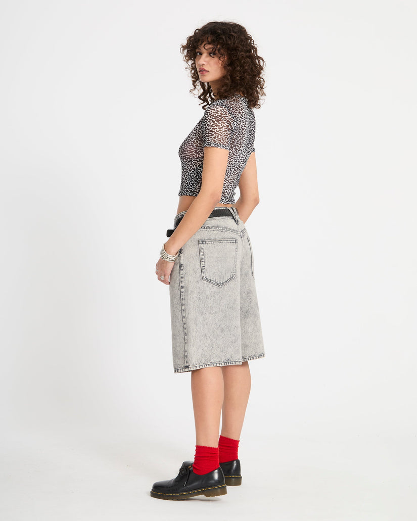 Top Rawly Knit Mesh - Black White
