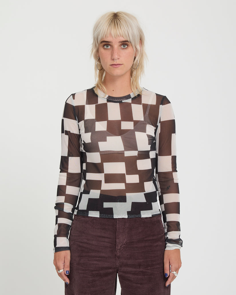 Top Carrau Mesh - White