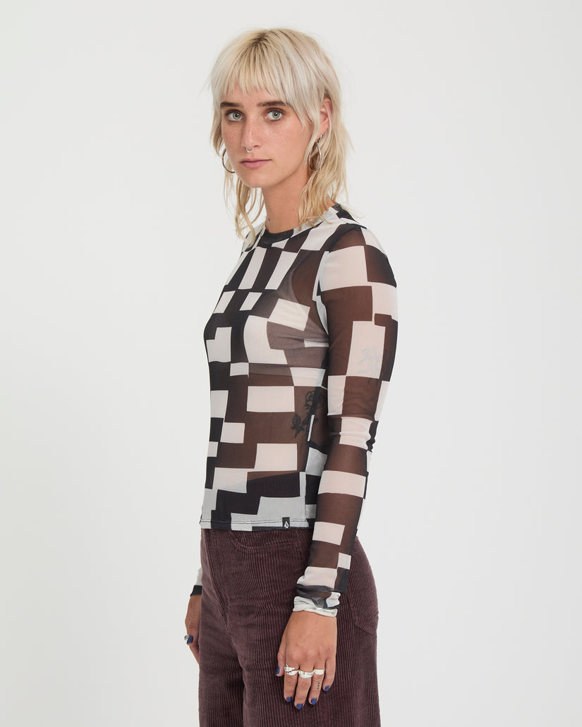 Top Carrau Mesh - White