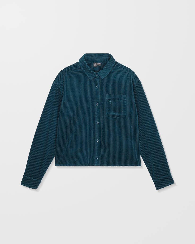 Chemise En Velours Weellow - Emerald Green