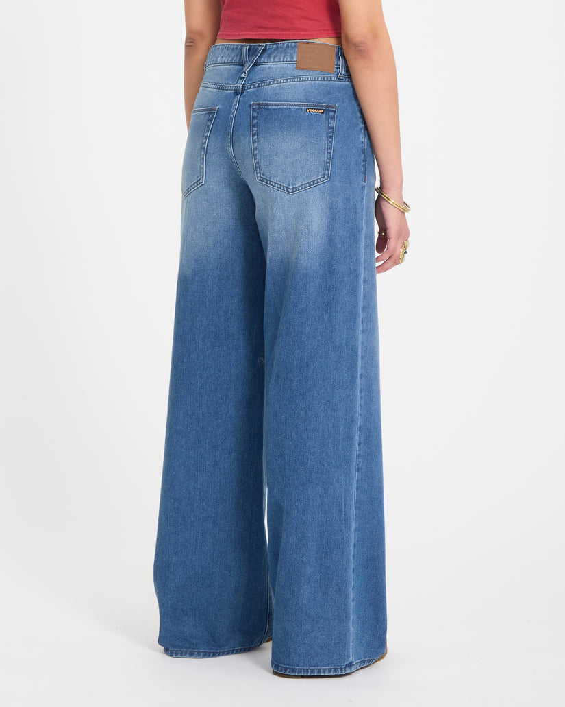 Jean Stoned Boyfriend Low Rise - Worn Light Blue