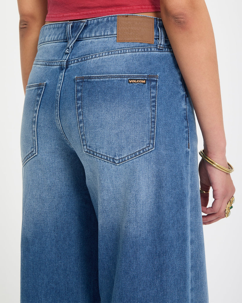 Jean Stoned Boyfriend Low Rise - Worn Light Blue