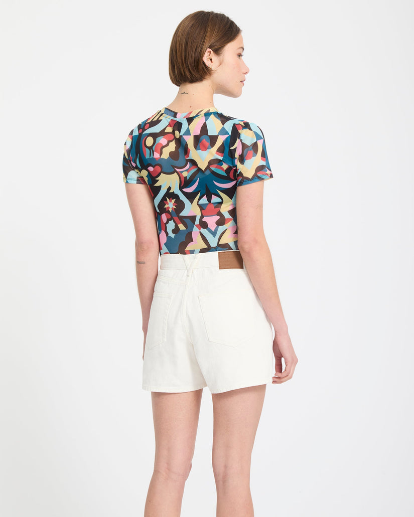 Short Boyfriend Stoned - Vintage White