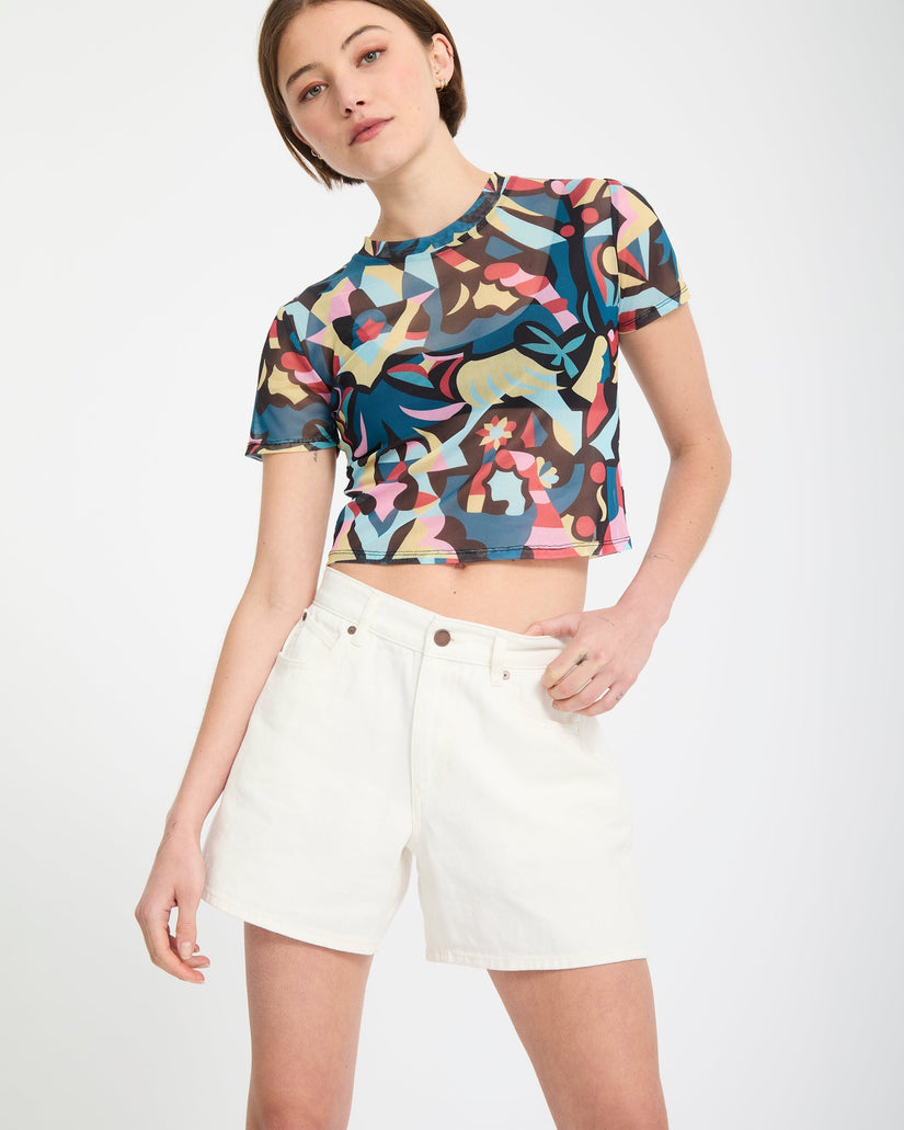 Short Boyfriend Stoned - Vintage White