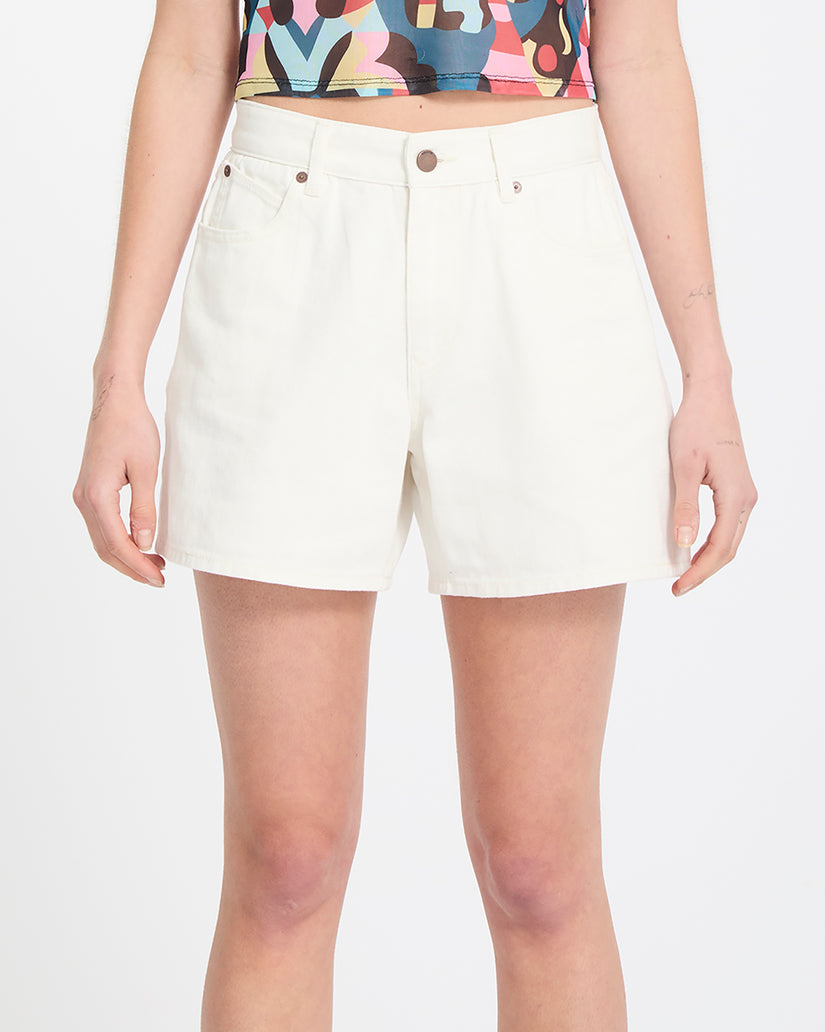 Short Boyfriend Stoned - Vintage White