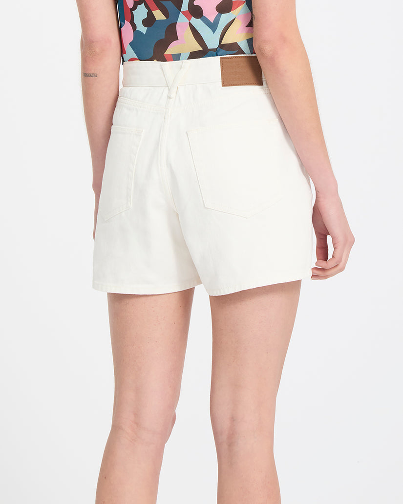 Short Boyfriend Stoned - Vintage White