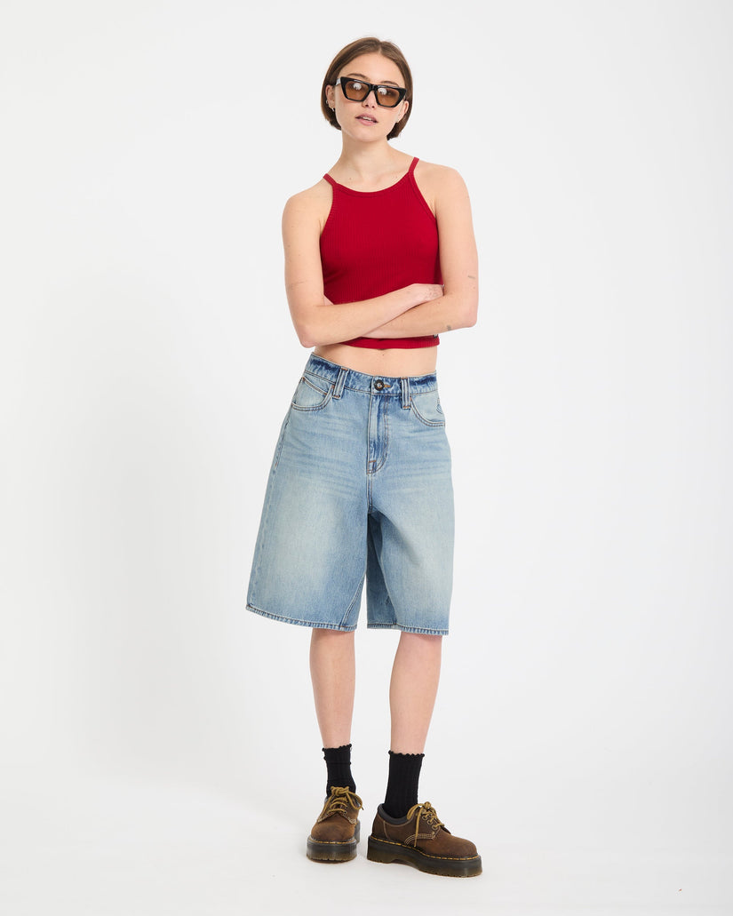 Short en denim Beeggy - Dusty Blue Wash