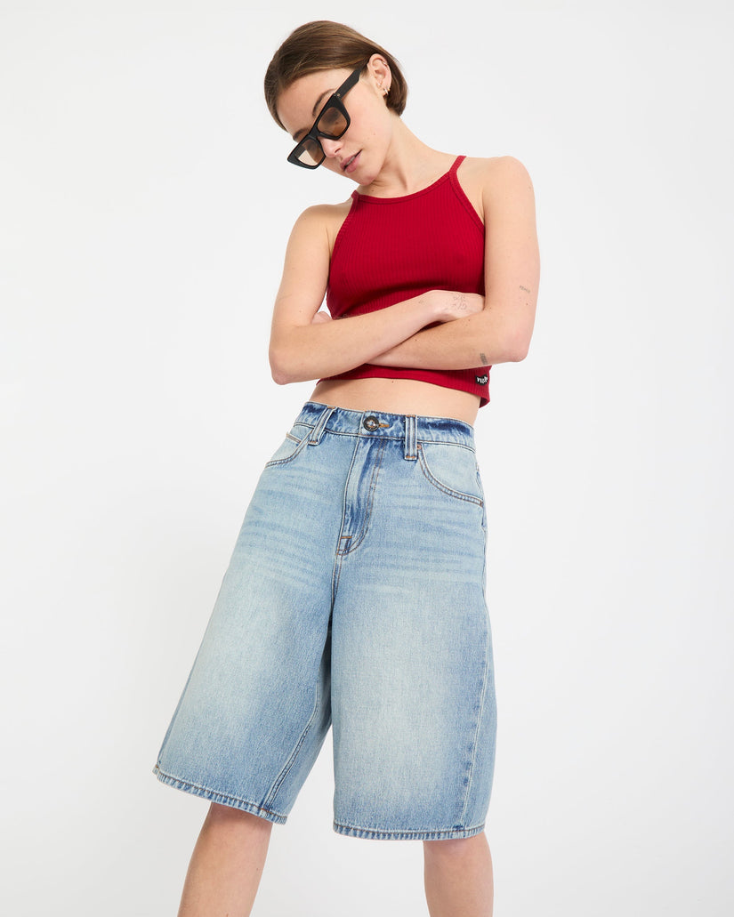 Short en denim Beeggy - Dusty Blue Wash