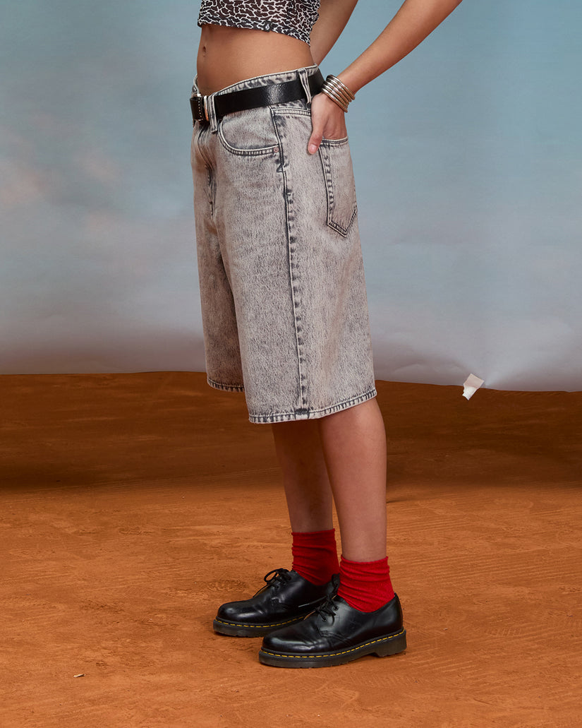 Short en denim Beeggy - Grey Vintage