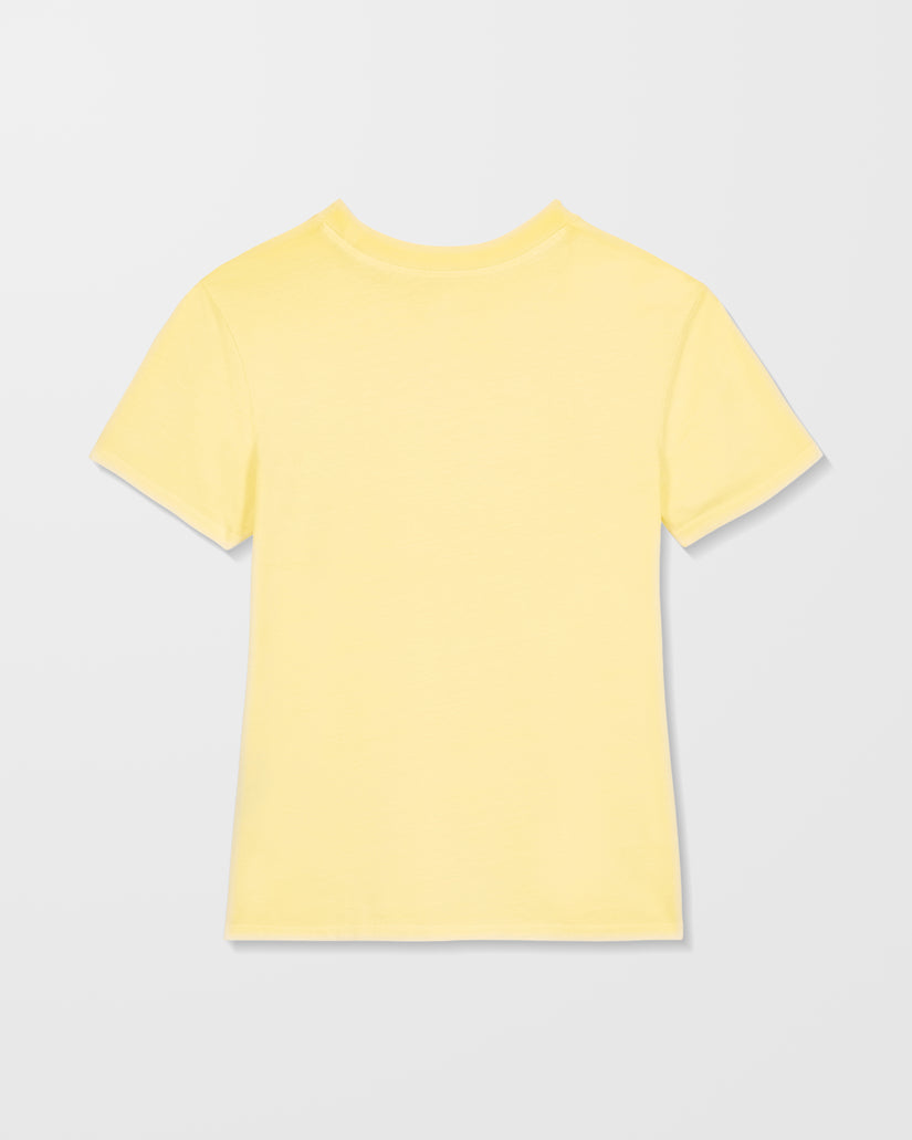 T-Shirt Solid Stone Emb - Dawn Yellow