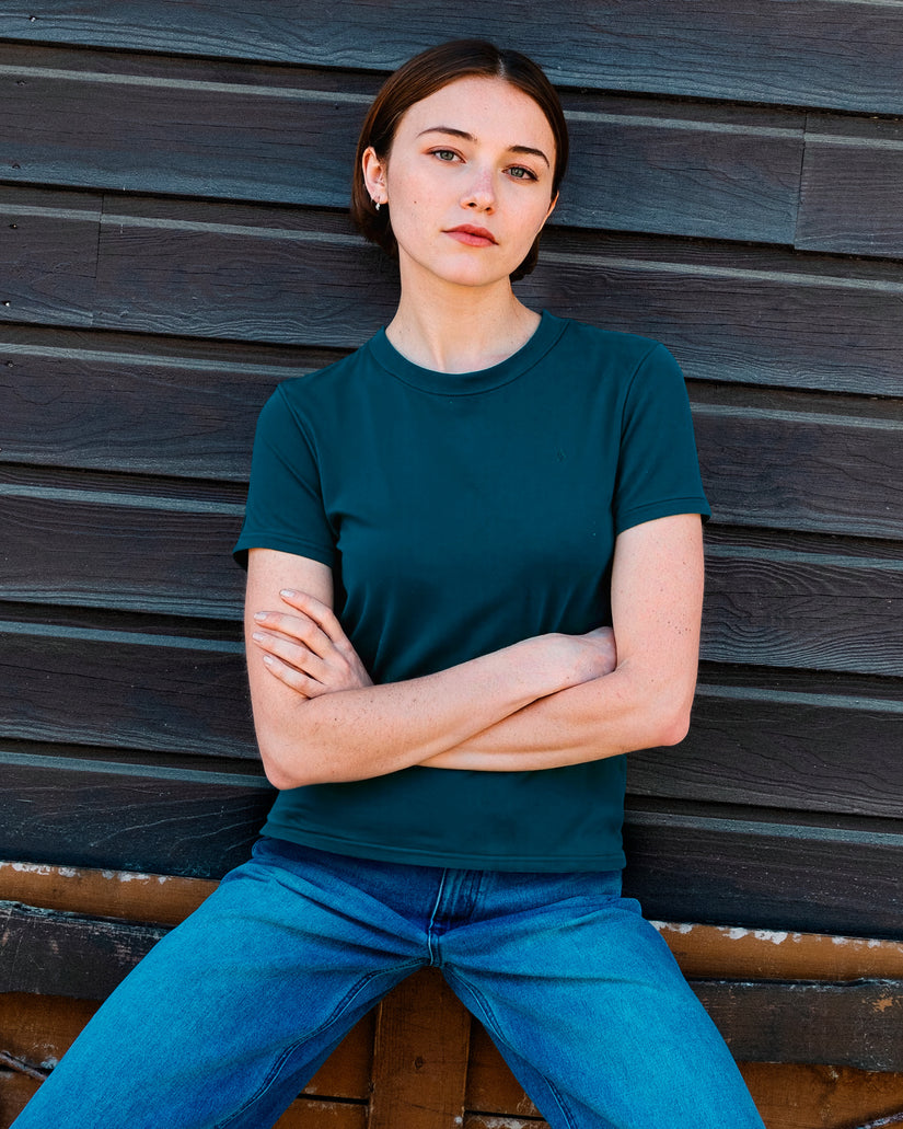 T-shirt Solid Stone - Atlantic Deep