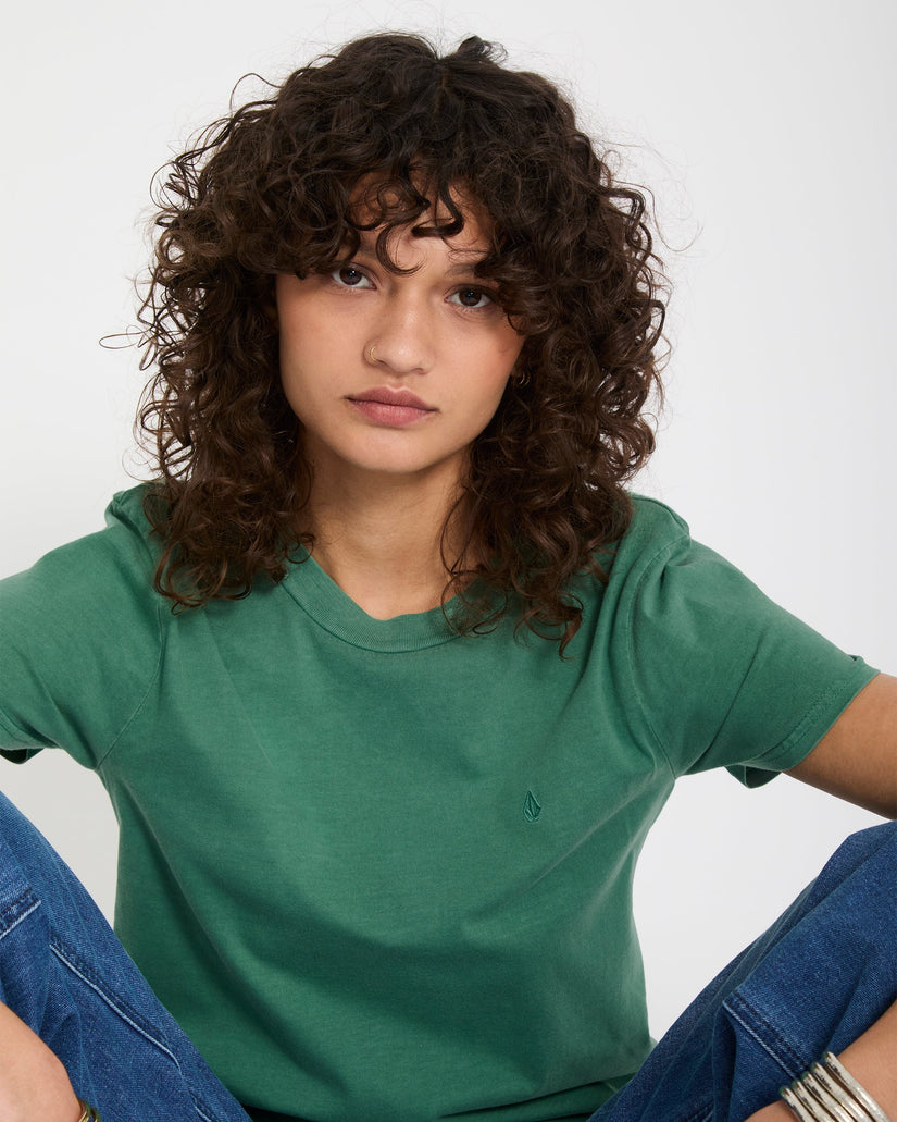 T-shirt Solid Stone - Evergreen