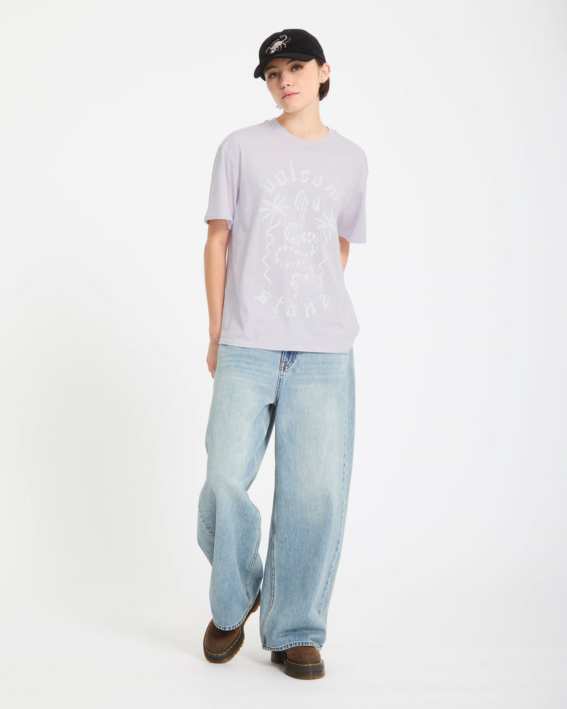 T-shirt Boyfriend Burnout - Dusty Lavender