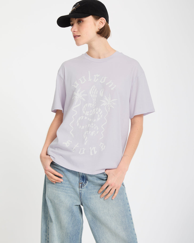 T-shirt Boyfriend Burnout - Dusty Lavender