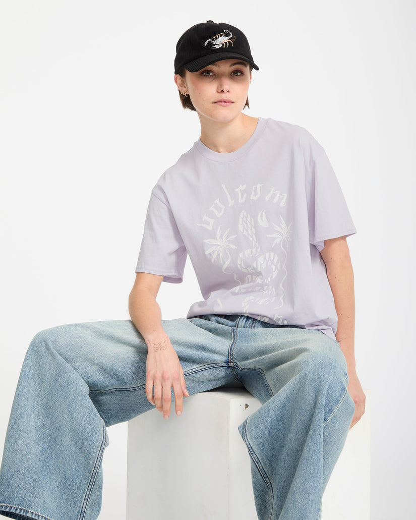 T-shirt Boyfriend Burnout - Dusty Lavender