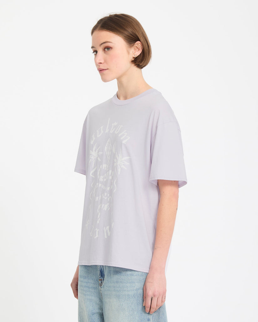 T-shirt Boyfriend Burnout - Dusty Lavender