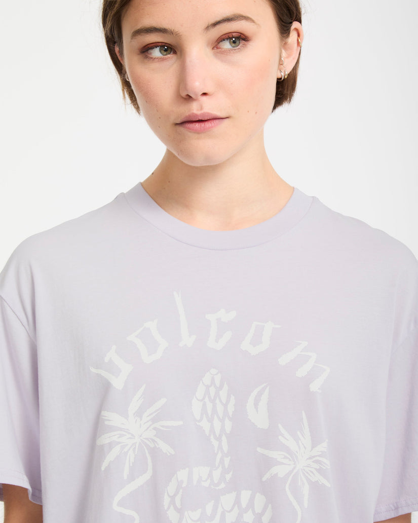 T-shirt Boyfriend Burnout - Dusty Lavender