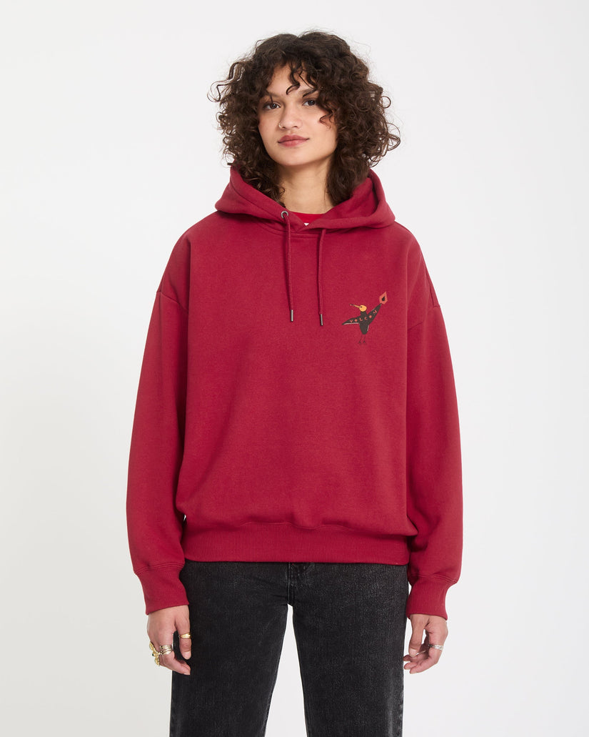 Sweat à capuche Moove On - Deep Red