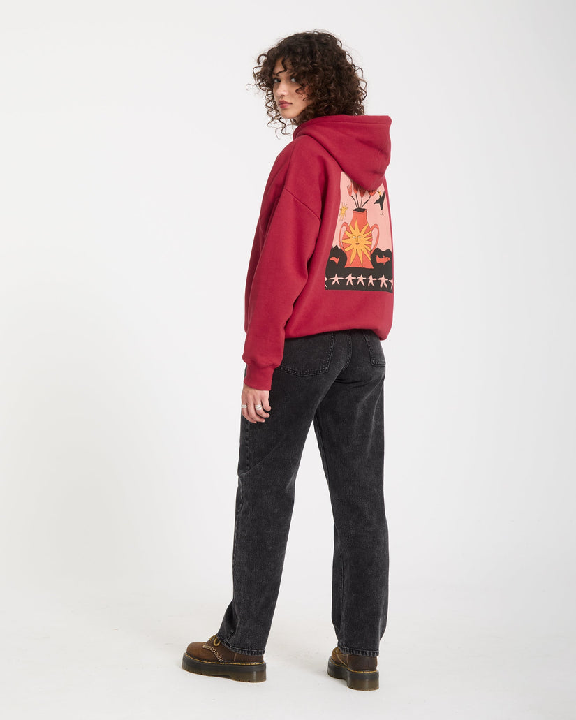Sweat à capuche Moove On - Deep Red